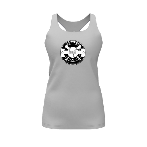 [CUS-DFW-RCBK-PER-GRY-FYS-LOGO1] Racerback Tank Top (Female Youth S, Gray, Logo 1)