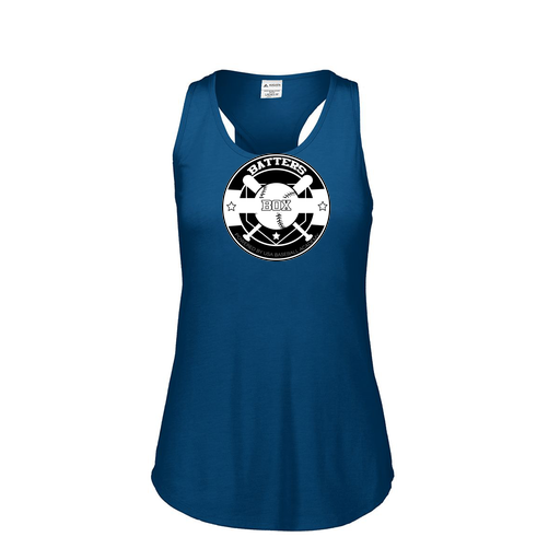 [3078.U22.S-LOGO1] Ladies Tri Blend Tank Top (Female Adult S, Navy)
