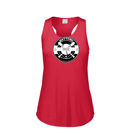[3078.V96.S-LOGO1] Ladies Tri Blend Tank Top (Female Adult S, Red)