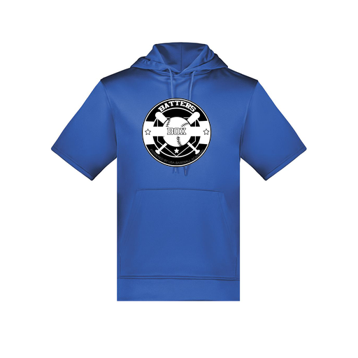 [6871.060.S-LOGO1] Men's Dri Fit Short Sleeve Hoodie (Adult S, Royal, Logo 1)