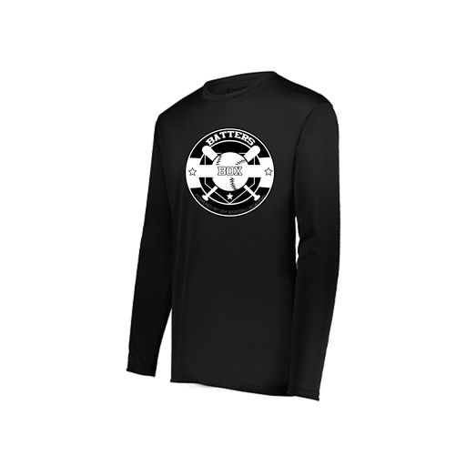 [222822.080.XS-LOGO1] Men's LS Smooth Sport Shirt (Adult XS, Black, Logo 1)