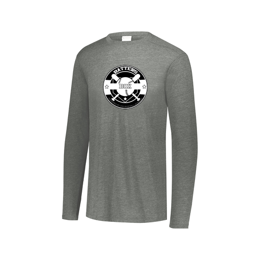 [FTLCUBGY-AXS-LOGO1] Decker Men's Tri-Blend T-Shirt - Long Sleeve (Adult XS, Gray, Logo 1)
