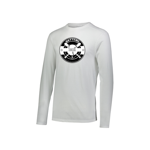 [FTLCUBWH-YS-LOGO1] Decker Youth Tri-Blend T-Shirt - Long Sleeve (Youth S, White)