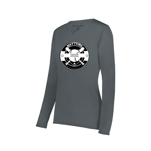 [222824.059.S-LOGO1] Ladies LS Smooth Sport Shirt (Female Adult S, Gray)