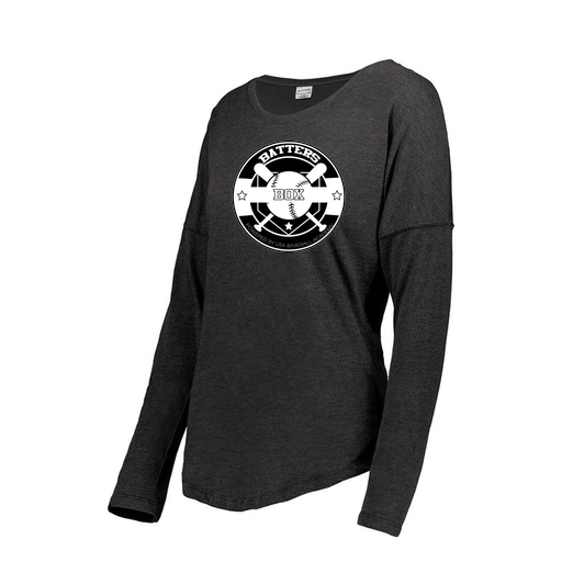 [3077.K94.S-LOGO1] Ladies LS Ultra-blend T-Shirt (Female Adult S, Black)
