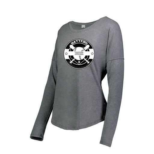[3077.013.S-LOGO1] Ladies LS Ultra-blend T-Shirt (Female Adult S, Gray)