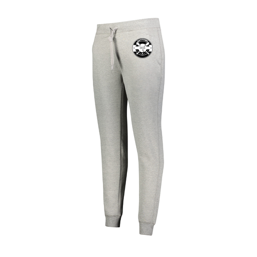 [229748.017.XS-LOGO1] Ladies 60/40 Fleece Jogger (Female Adult XS, Silver)