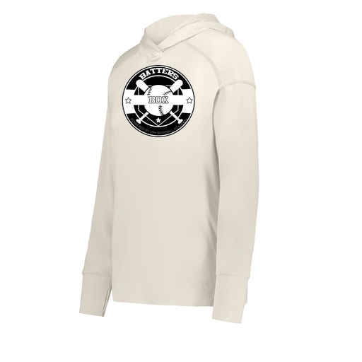 [222798-WHT-FAXS-LOGO1] Ladies Ventura Thin Knit Hoodie (Female Adult XS, White, Logo 1)